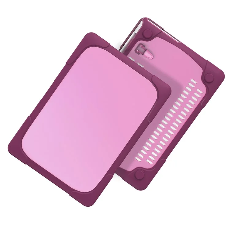 Cas D'ordinateur Portable Hard PC Protection Tout Rond Notebook Couverture Informatique Avec Support De Support Pour MacBook Pro 15 Pouces / Pro Rétine 15 Pouces A1398 - Violet