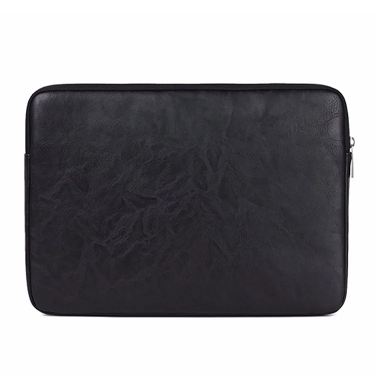 CANVASARTISAN L18-06 Notebook Computer Sleeve 12'' Laptop Business Style PU Leather Large Bag Laptop Case - Black / Brown