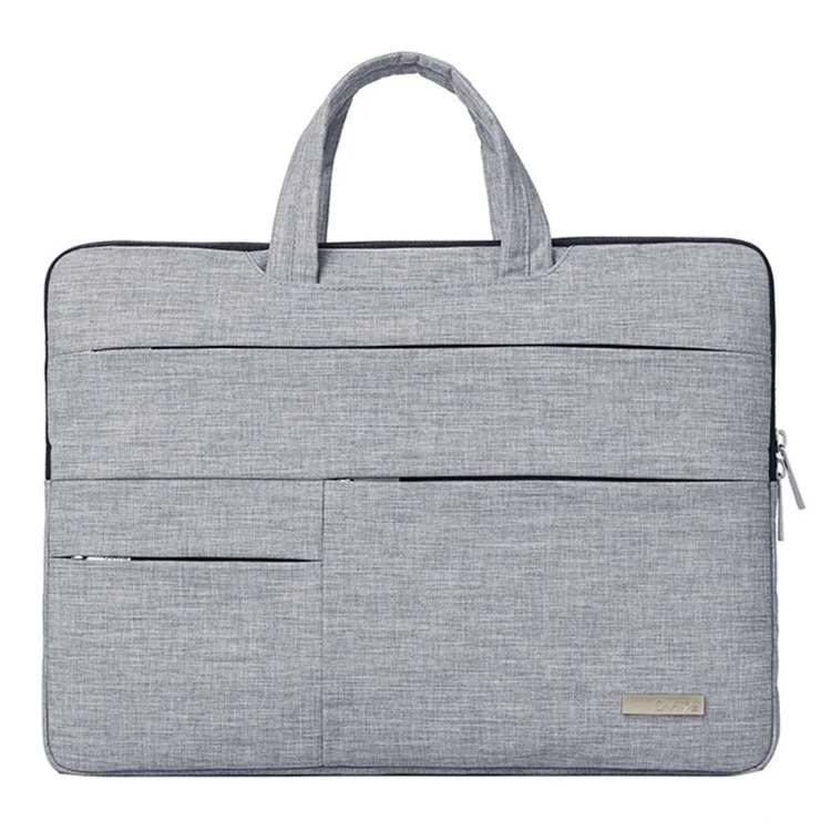 CANVASARTISAN L3-02 Capa de Notebook Estilo Simples 15'' Laptop Grande Capacidade Bolsa Laptop Case - Cinza Claro