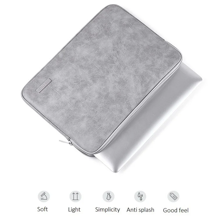 Canvasartisan L11-03 11 "Doublure Antichoc Pour Ordinateur Portable Étui En Cuir PU Pochette Portable Pochette À Glissière À Fermeture À Glissière Sac De Transport Ordinateur - Le Noir