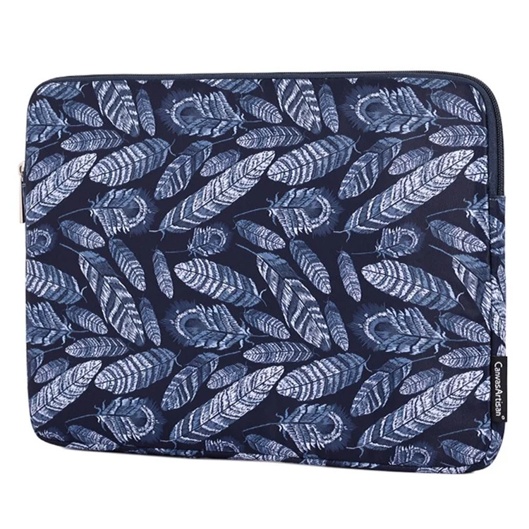 Canvasartisan H4-03 Notebook Bolsa De Forro De Hojas Patrón Portátil Con Cremallera Cubierta Para Portátil De 13 Pulgadas