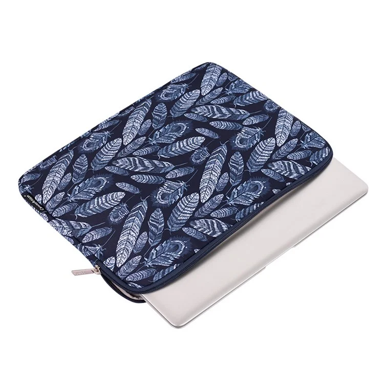 Canvasartisan H4-03 Notebook Bolsa De Forro De Hojas Patrón Portátil Con Cremallera Cubierta Para Portátil De 13 Pulgadas