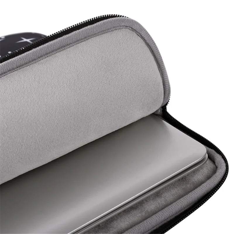 CANVASARTISAN H16-11 Protective Sleeve Starry Sky Pattern Laptop Carrying Bag for 15-inch Notebook - Black