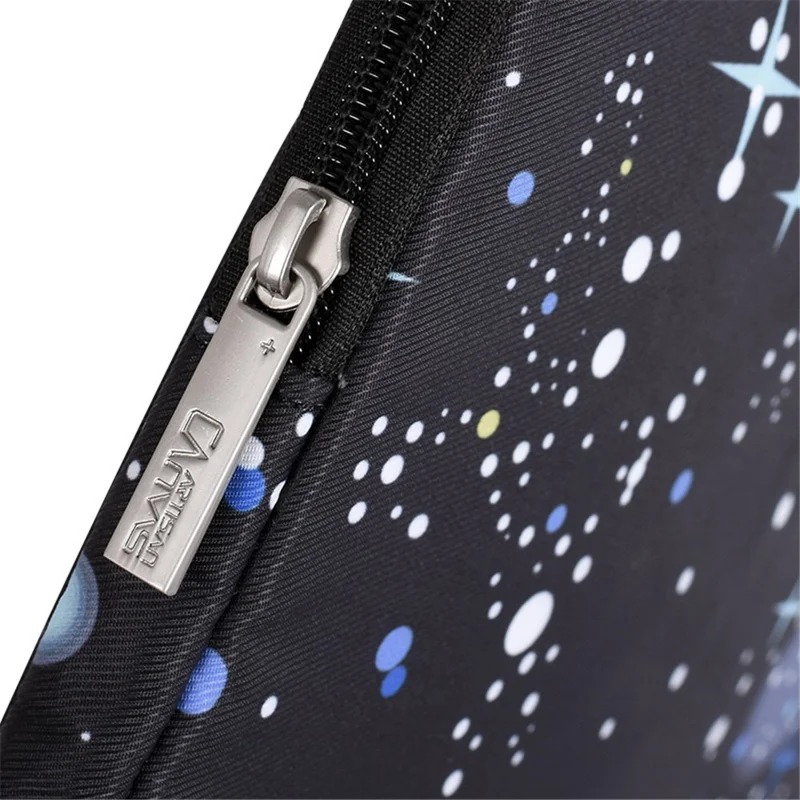 CANVASARTISAN H16-11 Protective Sleeve Starry Sky Pattern Laptop Carrying Bag for 15-inch Notebook - Black