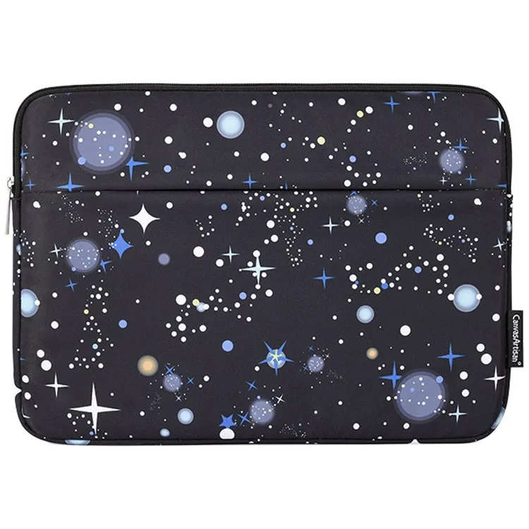 Canvasan H16-11 Starry Sky Padrão Laptop Sleeve Carrying Bag Capa Para Notebook De 14 Polegadas - Preto