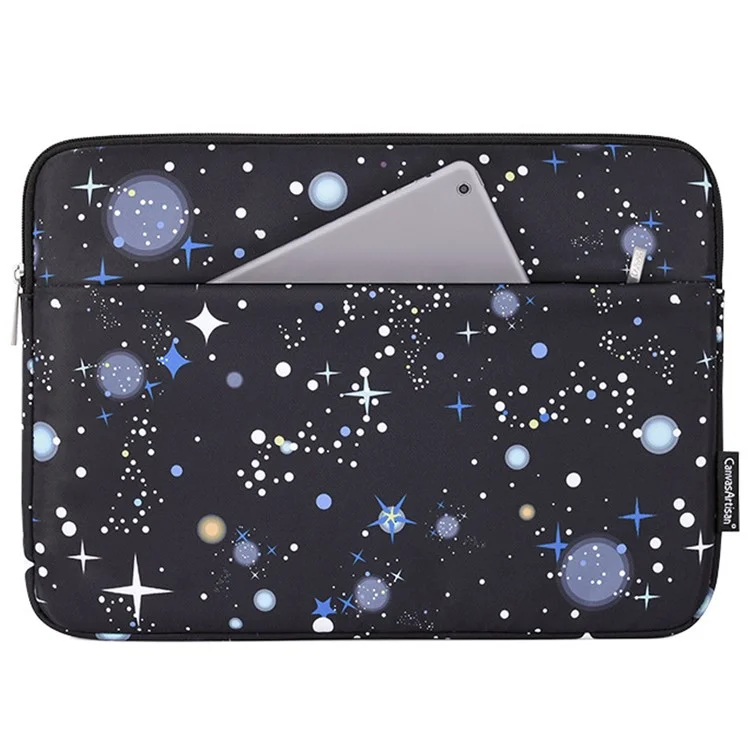 CANVASARTISAN H16-11 Starry Sky Pattern Zipper Protective Sleeve Notebook Bag Case for 11-inch Laptop