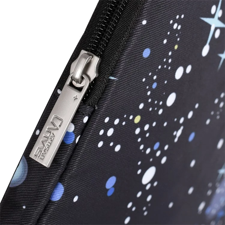 CANVASARTISAN H16-11 Starry Sky Pattern Zipper Protective Sleeve Notebook Bag Case for 11-inch Laptop