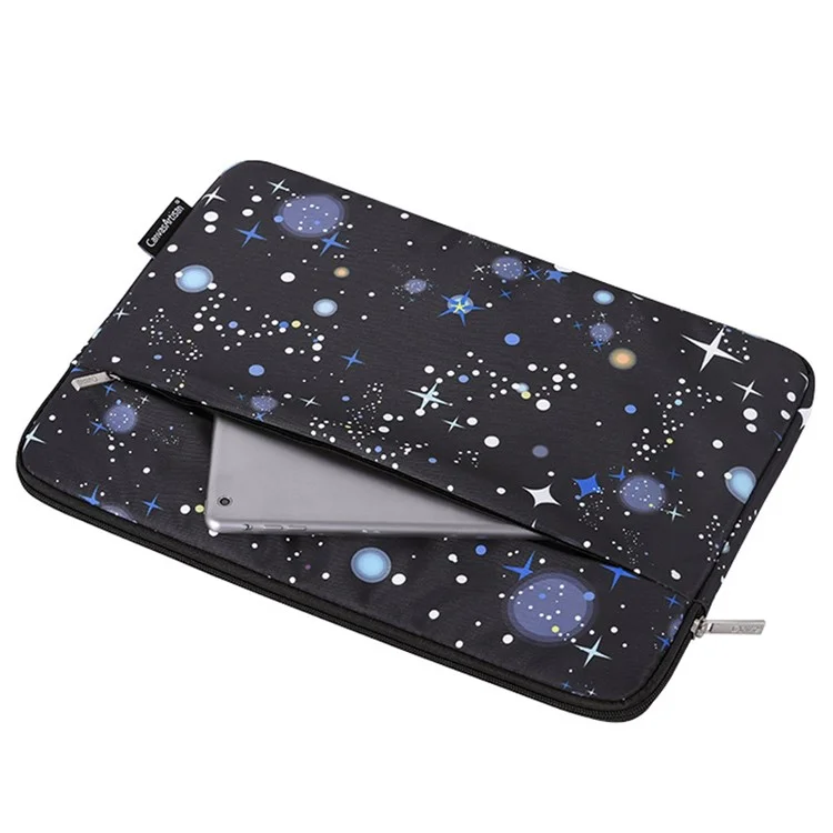 CANVASARTISAN H16-11 Starry Sky Pattern Zipper Protective Sleeve Notebook Bag Case for 11-inch Laptop