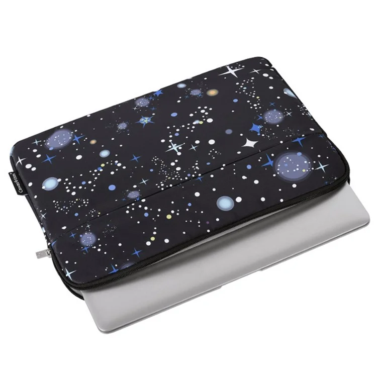 CANVASARTISAN H16-11 Starry Sky Pattern Zipper Protective Sleeve Notebook Bag Case for 11-inch Laptop