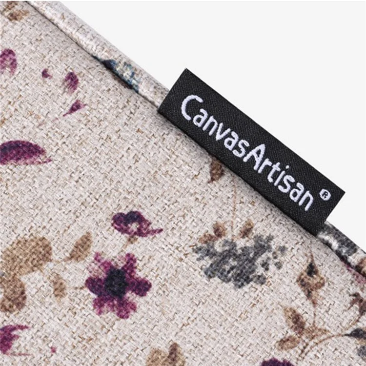 CANVASARTISAN H2-12 Custodia protettiva per notebook da 15 pollici con motivo a fiori, borsa per il trasporto del laptop - Cachi