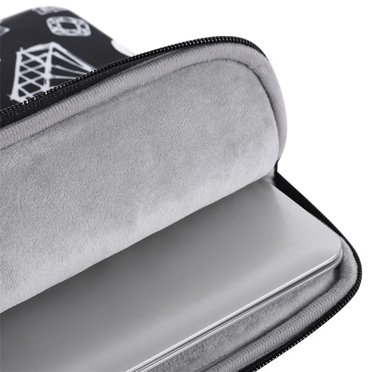Canvasartisan H15-B01 Patrón de Diamante Hommaptop Manga Notebook Bag Para Computadora Portátil de 14 Pulgadas - Negro