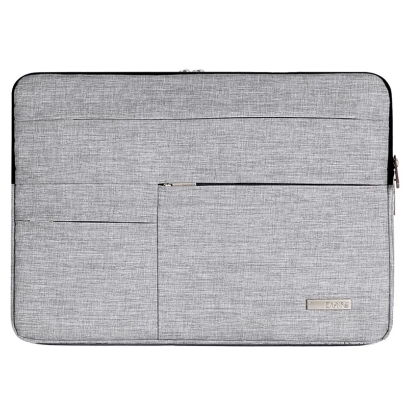 CANVASARTISAN L2-02 Shockproof Laptop Storage Case Slim Light PU Leather Carrying Bag for 12-inch Notebook - Light Grey