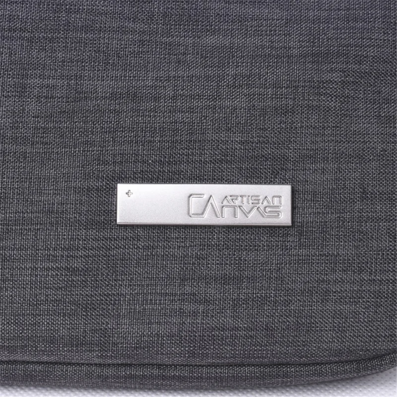CANVASARTISAN L2-02 Shockproof Laptop Storage Case Slim Light PU Leather Carrying Bag for 12-inch Notebook - Light Grey