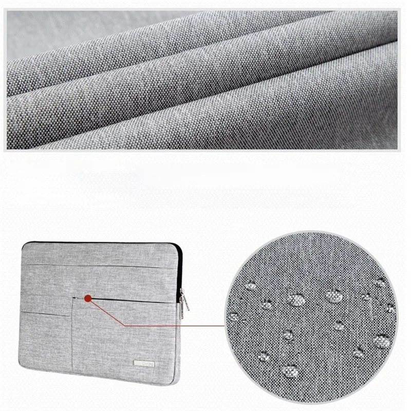 CANVASARTISAN L2-02 Shockproof Laptop Storage Case Slim Light PU Leather Carrying Bag for 12-inch Notebook - Light Grey