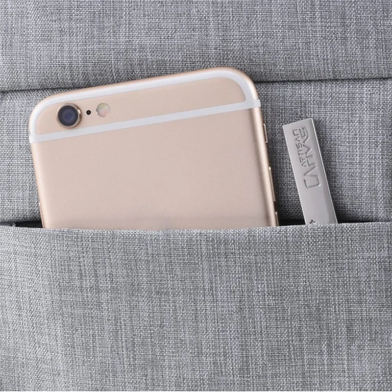 CANVASARTISAN L2-02 Shockproof Laptop Storage Case Slim Light PU Leather Carrying Bag for 12-inch Notebook - Light Grey