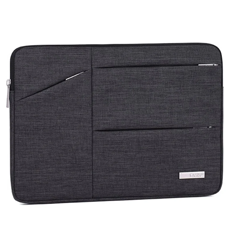 CanvasArtisan L2-108 Ultradünnes Notebook-Fall Universal-Reißverschluss-Laptop-Tragetasche Mit Mini-Aufbewahrungstasche Für 15-Zoll-Laptops - Dunkelgrau