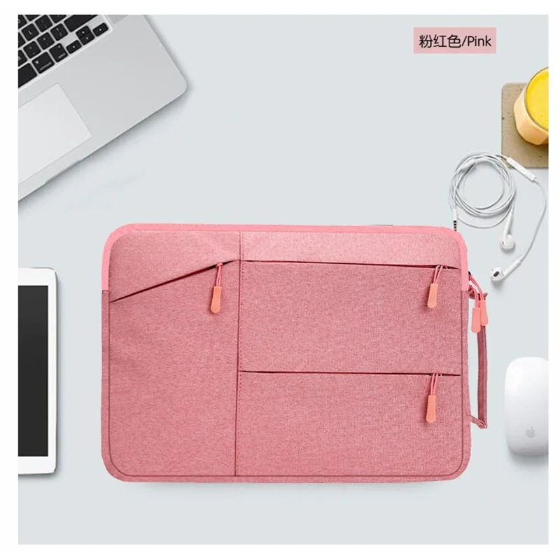 14-inch Laptop Protective Sleeve Case Waterproof Oxford Cloth Notebook Carrying Bag - Pink