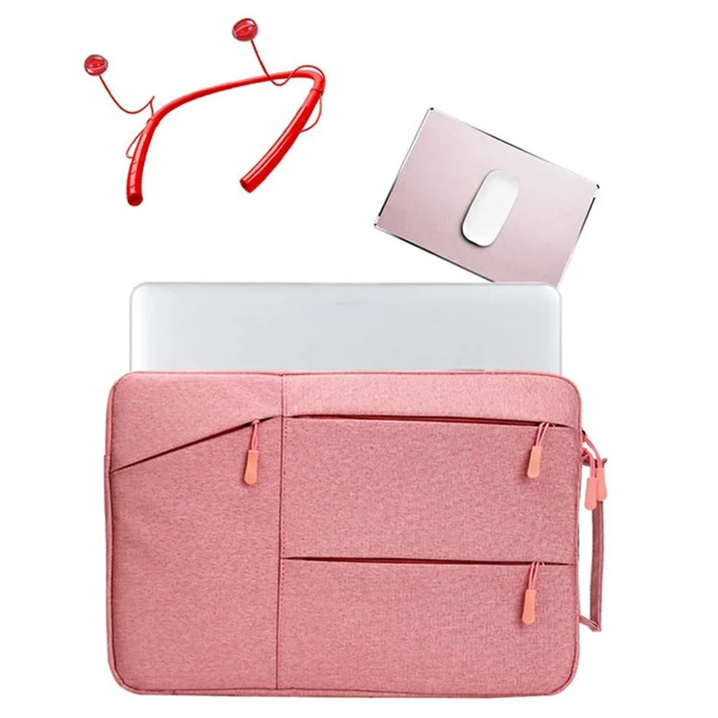 14-inch Laptop Protective Sleeve Case Waterproof Oxford Cloth Notebook Carrying Bag - Pink