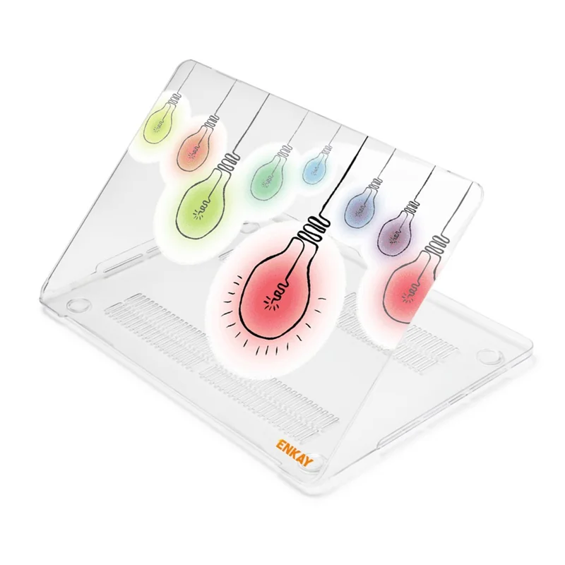 ENKAY HAT PRINCE for MacBook Pro 14 inch (2026) A3427 A3426 / (2025) A3434 A3112 A3185 A3401 / (2024) A2918 A2992 / (2023) A2779 / (2022) / (2021) A2442 PC Laptop Case Crystal Clear Pattern Design Cover - Bulb