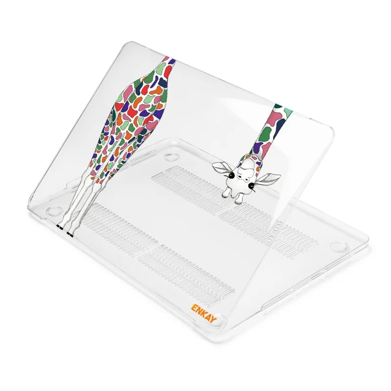 ENKAY HAT PRINCE for MacBook Pro 16 inch (2019) A2141 Forest Series Pattern Design Scratch-resistant Hard PC Laptop Protective Case Shell Polycarbonate Notebook Cover - Giraffe