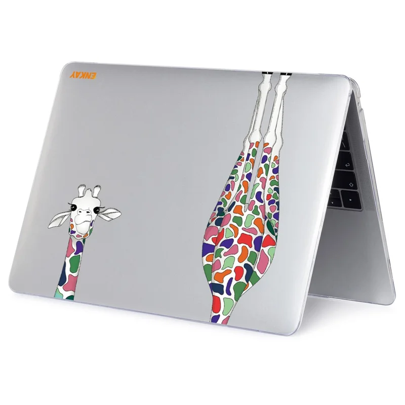 ENKAY HAT PRINCE for MacBook Pro 16 inch (2019) A2141 Forest Series Pattern Design Scratch-resistant Hard PC Laptop Protective Case Shell Polycarbonate Notebook Cover - Giraffe