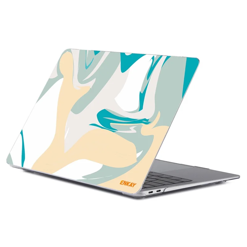 ENKAY HAT PRINCE for MacBook Pro 15 inch (2016-2017) A1707/(2018-2019) A1990 Geometry Series Crystal Clear Hard PC Laptop Case Polycarbonate Notebook Protective Cover - Geometry No.6