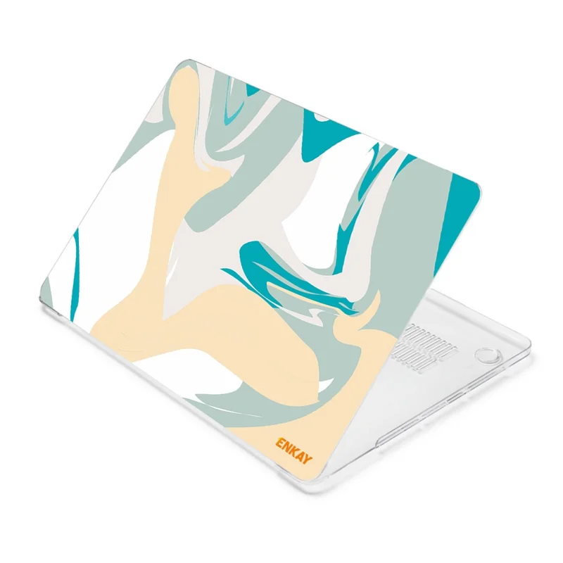 ENKAY HAT PRINCE for MacBook Pro 15 inch (2016-2017) A1707/(2018-2019) A1990 Geometry Series Crystal Clear Hard PC Laptop Case Polycarbonate Notebook Protective Cover - Geometry No.6