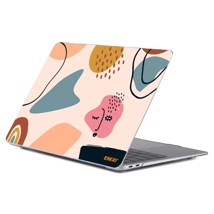 ENKAY HAT PRINCE for MacBook Pro 13 inch (2016-2017) A1706 A1708/(2018-2019) A1989/(2019) A2159 Geometry Series Pattern Design Hard PC Laptop Protective Cover Case Polycarbonate Notebook Shell - Geometry No.7