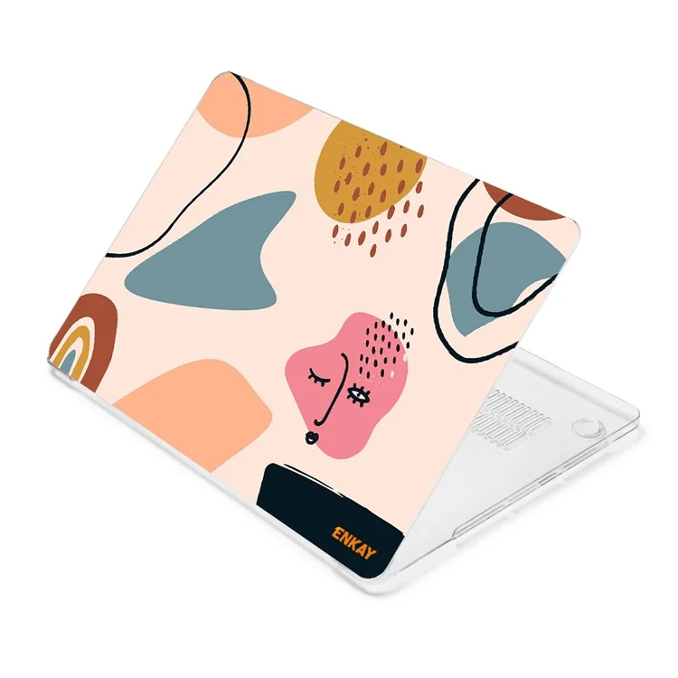 ENKAY HAT PRINCE for MacBook Pro 13 inch (2016-2017) A1706 A1708/(2018-2019) A1989/(2019) A2159 Geometry Series Pattern Design Hard PC Laptop Protective Cover Case Polycarbonate Notebook Shell - Geometry No.7