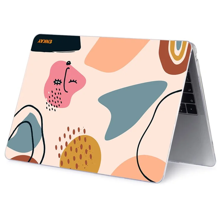 ENKAY HAT PRINCE for MacBook Pro 13 inch (2016-2017) A1706 A1708/(2018-2019) A1989/(2019) A2159 Geometry Series Pattern Design Hard PC Laptop Protective Cover Case Polycarbonate Notebook Shell - Geometry No.7