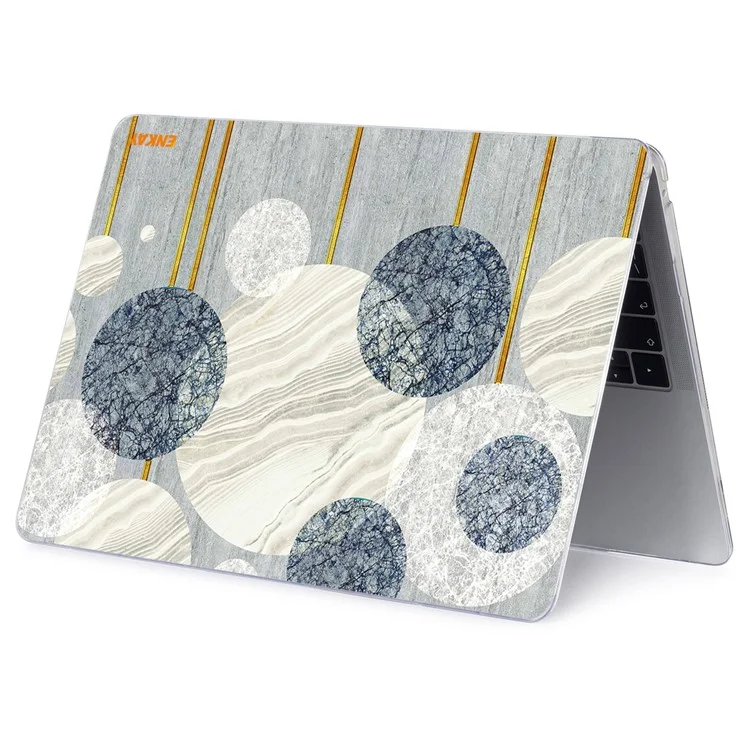 ENKAY HAT PRINCE para MacBook Air 13 pulgadas (2018-2019) A1932 Geometry Series Crystal Clear Hard PC Laptop Protective Case Polycarbonate Notebook Cover - Geometry No.2