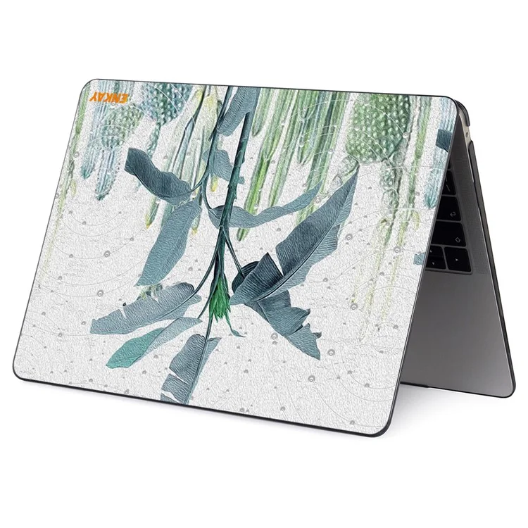 ENKAY HAT PRINCE Natural Pattern Plastic Corner Protective Hard Shell Case for MacBook Pro 16 inch (2019) A2141 - Banana Leaves