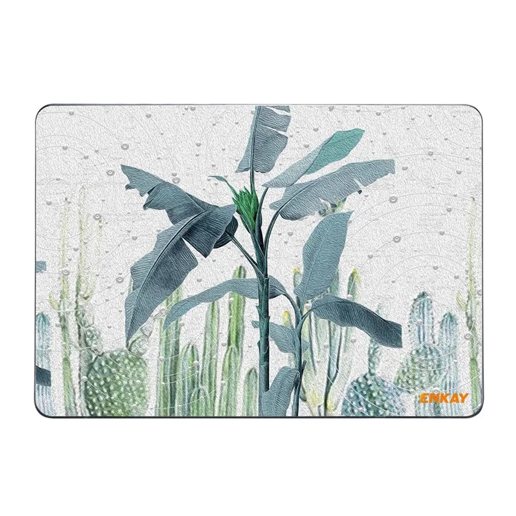 ENKAY HAT PRINCE Natural Pattern Plastic Corner Protective Hard Shell Case for MacBook Pro 16 inch (2019) A2141 - Banana Leaves