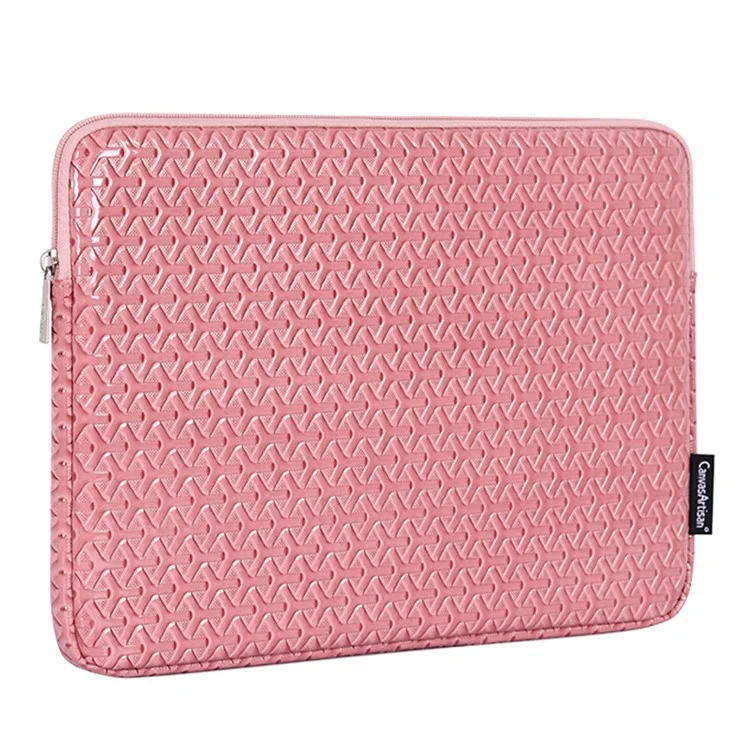 CANVASARTISAN L30-01 11-inch Laptop Tablet Protective Sleeve PU Leather Rhombus Design Notebook Storage Bag