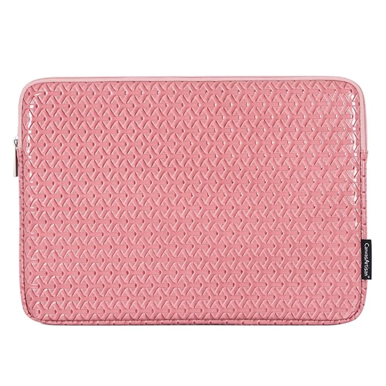 CANVASARTISAN L30-01 11-inch Laptop Tablet Protective Sleeve PU Leather Rhombus Design Notebook Storage Bag