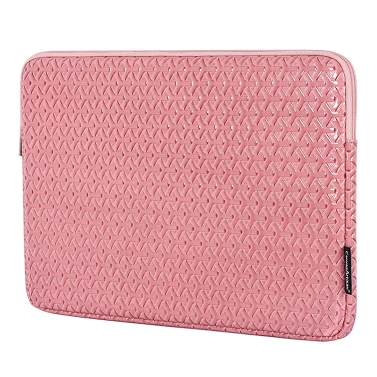 CANVASARTISAN L30-01 11-inch Laptop Tablet Protective Sleeve PU Leather Rhombus Design Notebook Storage Bag