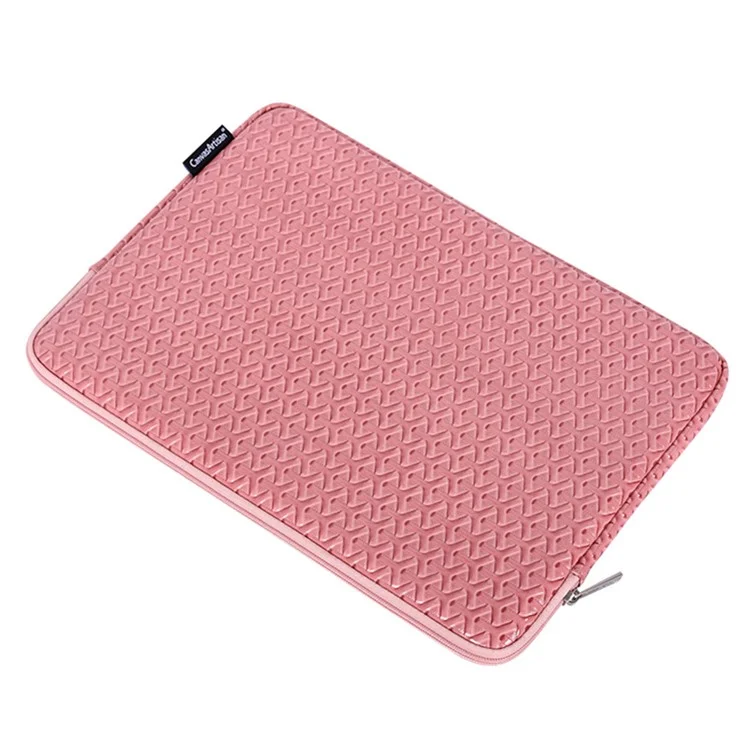 CANVASARTISAN L30-01 11-inch Laptop Tablet Protective Sleeve PU Leather Rhombus Design Notebook Storage Bag