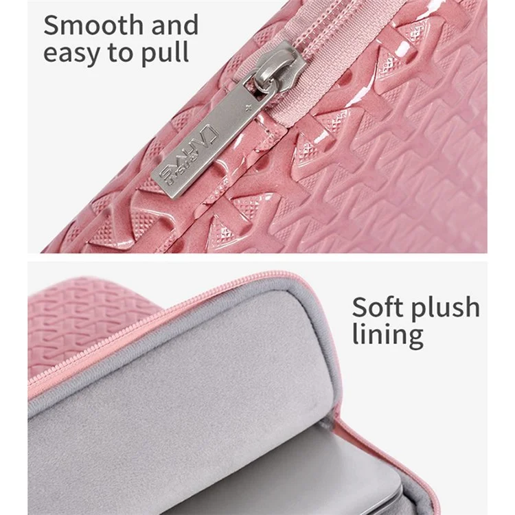 CANVASARTISAN L30-01 11-inch Laptop Tablet Protective Sleeve PU Leather Rhombus Design Notebook Storage Bag