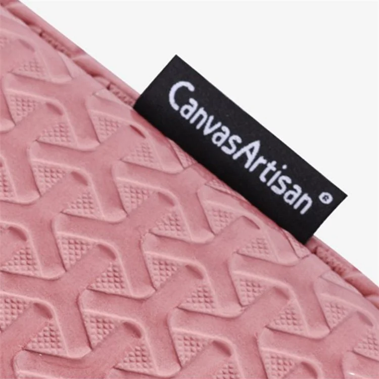 CANVASARTISAN L30-01 11-inch Laptop Tablet Protective Sleeve PU Leather Rhombus Design Notebook Storage Bag
