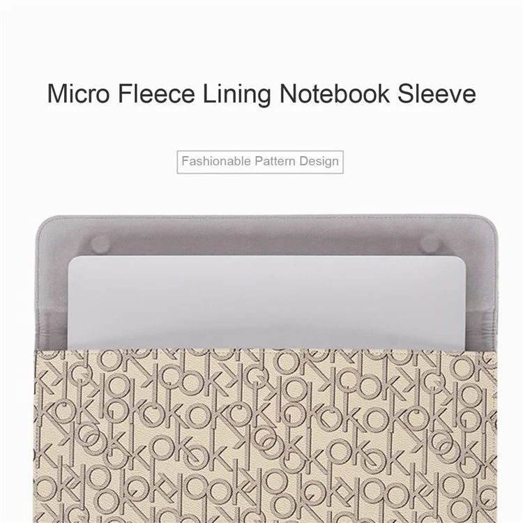 CanvasArtisan E61-01 PU De Couro Da Luva Protetora De 14 Polegadas Laptop Letra Bag Letra OK Padrão Notebook