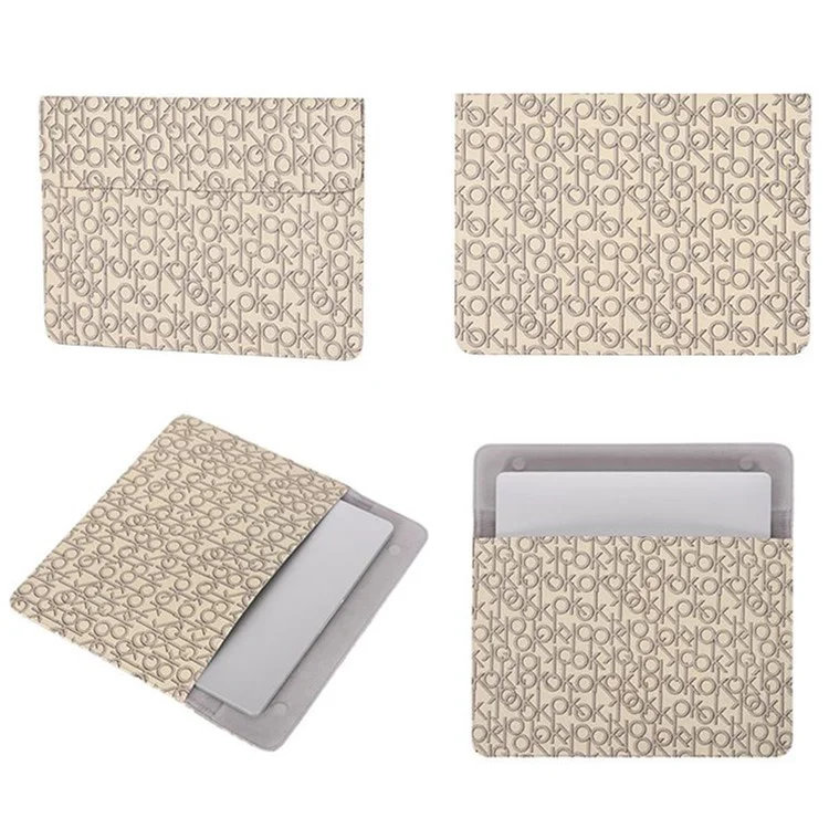 CanvasArtisan E61-01 PU De Couro Da Luva Protetora De 14 Polegadas Laptop Letra Bag Letra OK Padrão Notebook