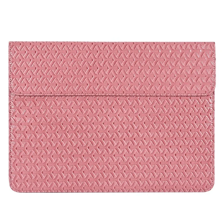CANVASARTISAN EL30-01 Woven Texture Wear-resistant Laptop Carrying Case PU Leather Scratch-proof Tablet Sleeve Bag for 12 inch Laptops
