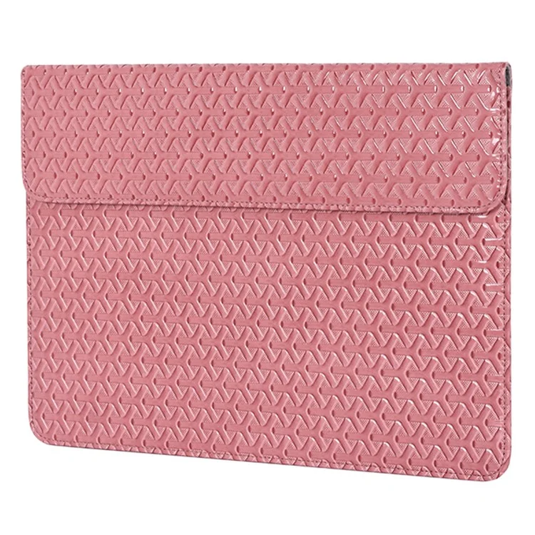 CANVASARTISAN EL30-01 Woven Texture Wear-resistant Laptop Carrying Case PU Leather Scratch-proof Tablet Sleeve Bag for 12 inch Laptops