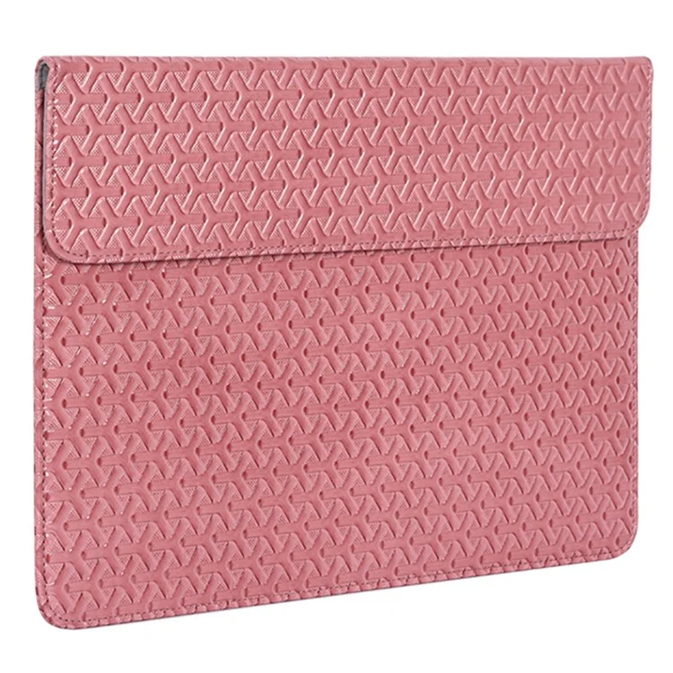 CANVASARTISAN EL30-01 Woven Texture Wear-resistant Laptop Carrying Case PU Leather Scratch-proof Tablet Sleeve Bag for 12 inch Laptops