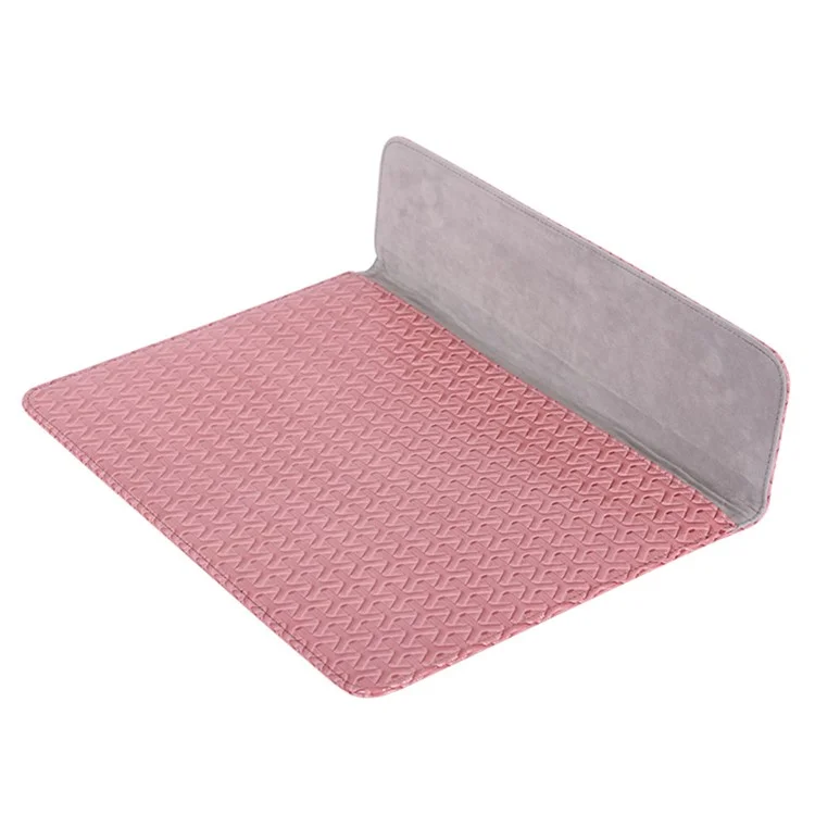 CANVASARTISAN EL30-01 Wear-resistant PU Leather 13 inch Laptop Carrying Case Scratch-proof Woven Texture Tablet Sleeve Bag with Magnetic Buckle