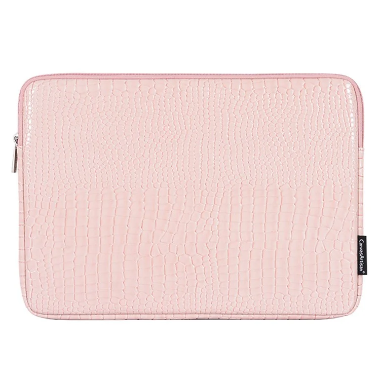 CANVASARTISAN L32-03 Crocodile Texture PU Leather Laptop Sleeve Bag Notebook Carrying Case - Beige/for 13-inch Laptop