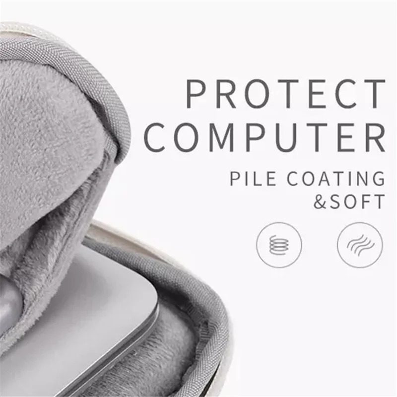 CANVASARTISAN G1-T0121 Watercolor Flower Pattern Laptop Sleeve Notebook Case with Small Bag - White/for 15-inch Laptop