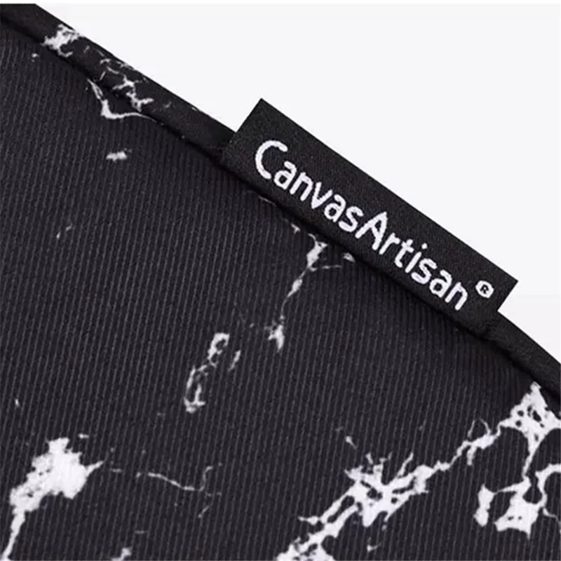 CANVASARTISAN H32-T0121 Marble Pattern Zipper Closure Laptop Carrying Bag Notebook Protective Sleeve with Small Bag - Black/for 11-inch Laptop