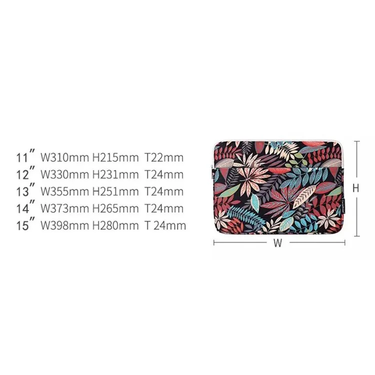 Canvasartisan H30-11 Foglie di Stampa a Graffi Resistenti al Laptop Polyestro Polyester Crush Bot - Black/per Laptop da 11 Pollici