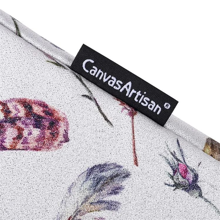 Canvasartisan H9-T0121 Patrón De Plumas De Acuarela Ultra Delgada Portátil Portátil Portátil Funda A Prueba De Choques Manga Con Bolsa Pequeña - Blanco / Para Portátil De 11 Pulgadas
